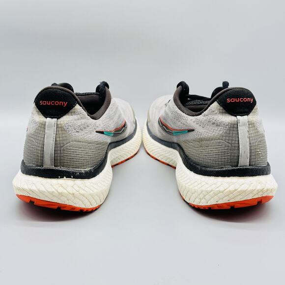 Saucony Shoes Mens 11 Gray Black Orange Triumph 18 Athletic Running Sneakers - Picture 8 of 12
